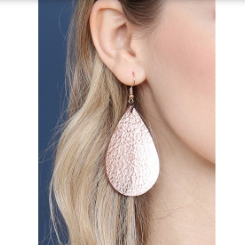 SALE Rose Gold Teardrop Earrings